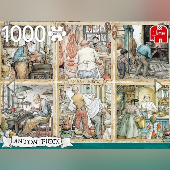 Jumbo (18817) - Anton Pieck: "Craftmanship" - 1000 pieces puzzle - open box - Picture 1 of 5